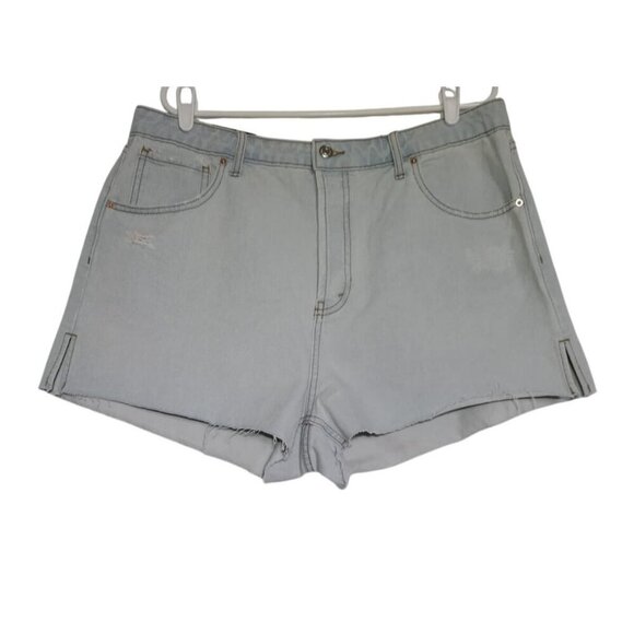 Wild Fable Women's Super High Waisted Light Wash Denim Cutout Shorts. NWT - Picture 1 of 9